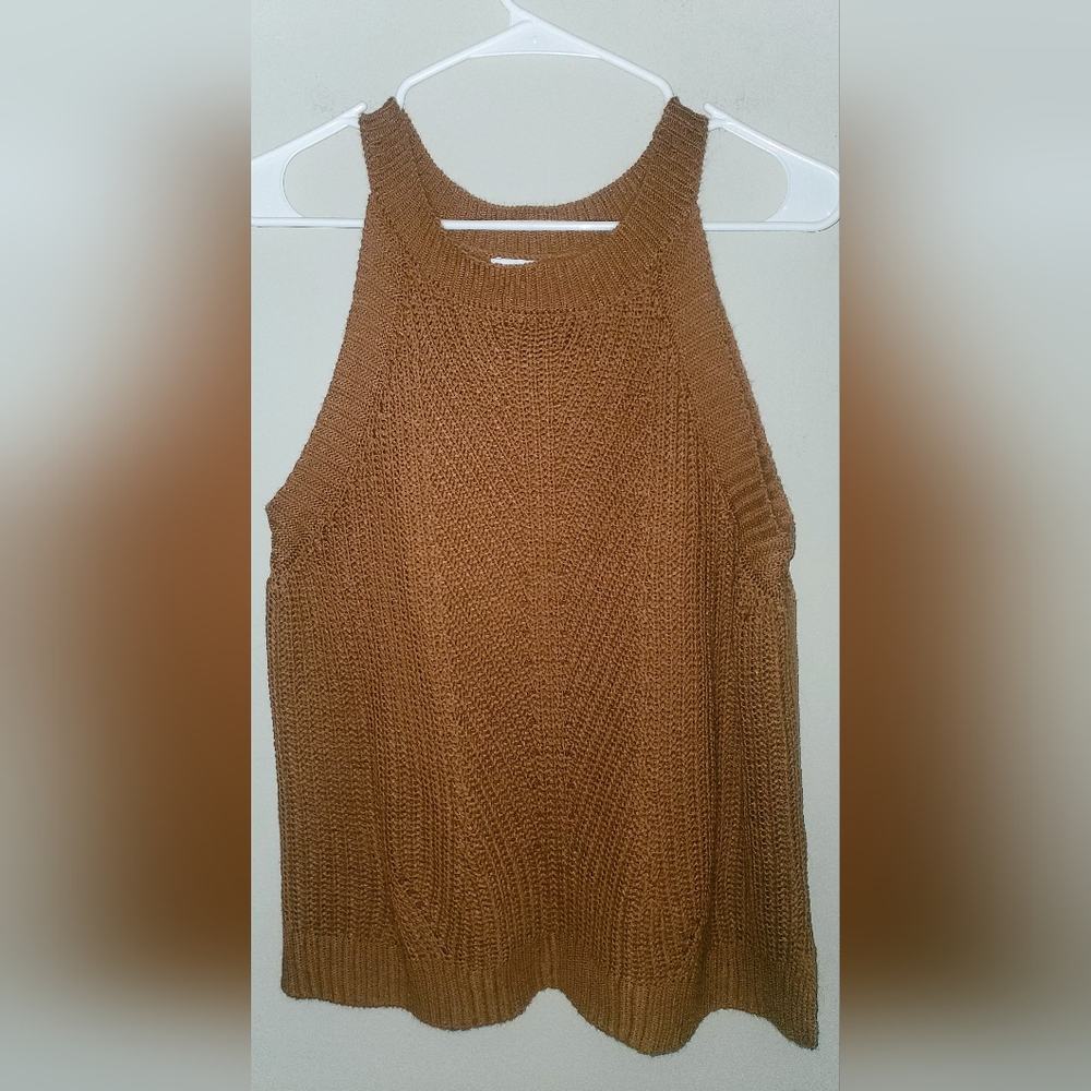 Nine West Brown Tank Sweater